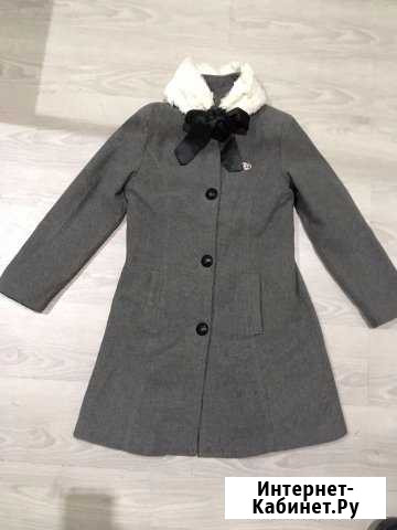 Пальто для девочки 128см Благовещенск - изображение 1