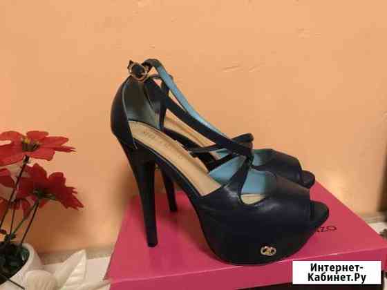 Туфли босоножки синие новые Самара