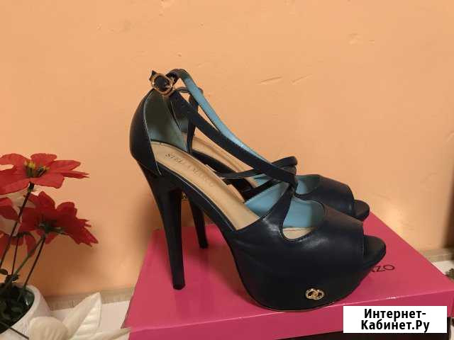 Туфли босоножки синие новые Самара - изображение 1