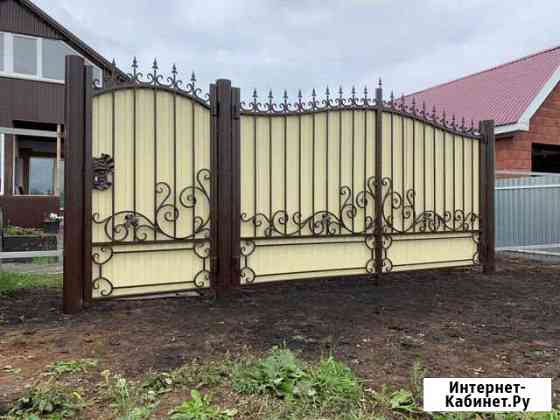 Кованые распашные ворота Мелеуз