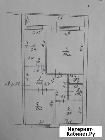 3-к квартира, 57.6 кв.м., 2/3 эт. Бутурлино - изображение 1