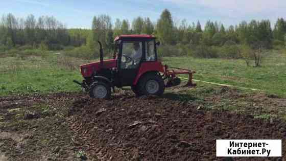 Вспашка земли мини трактором, (плуг), фреза Омск