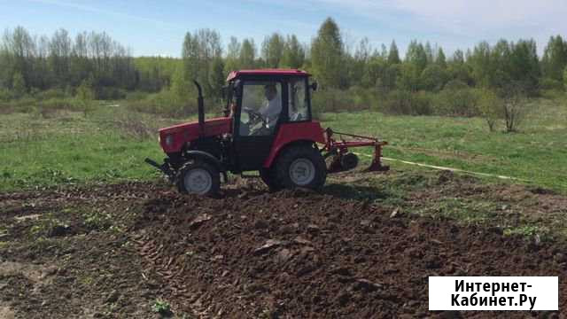 Вспашка земли мини трактором, (плуг), фреза Омск - изображение 1