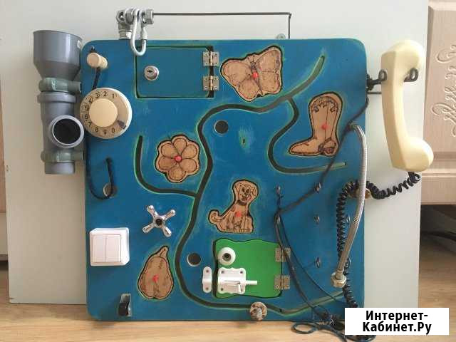 Бизиборд развивающая доска ручной работы Краснодар - изображение 1