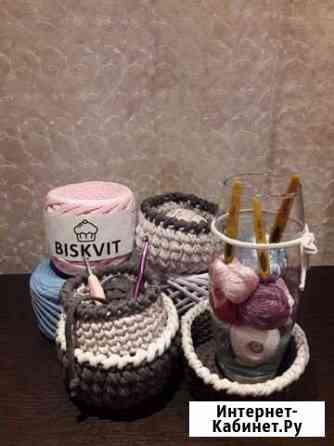 Вязаные интерьерные корзинки Омск