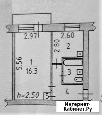 1-к квартира, 30 кв.м., 2/5 эт. Новый - изображение 1