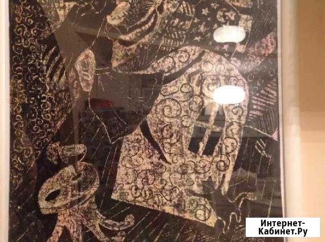 Картина в технике граттаж. Алиса в стране чудес Кемерово - изображение 1