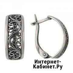 Серьги серебро новые в упаковке Чита