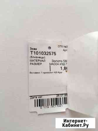 Подвеска золотая «Близнецы» Омск