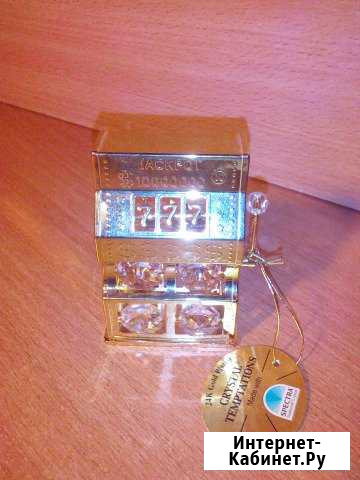 Фигурка игрового автомата позолоченная с хрусталик Мурманск - изображение 1