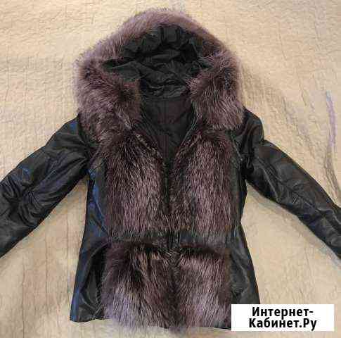 Куртка/жилет (трансформер) кожаная утепленная с ме Магадан