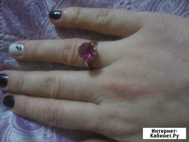 Красивый перстень с переливающимся камнем(фианит Псков - изображение 1