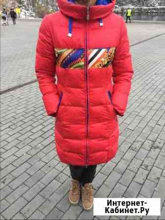 Пуховик красный натуральный пух 70 Екатеринбург