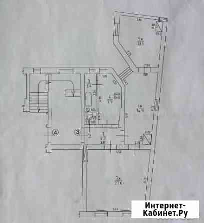 3-к квартира, 73 кв.м., 2/4 эт. Советск