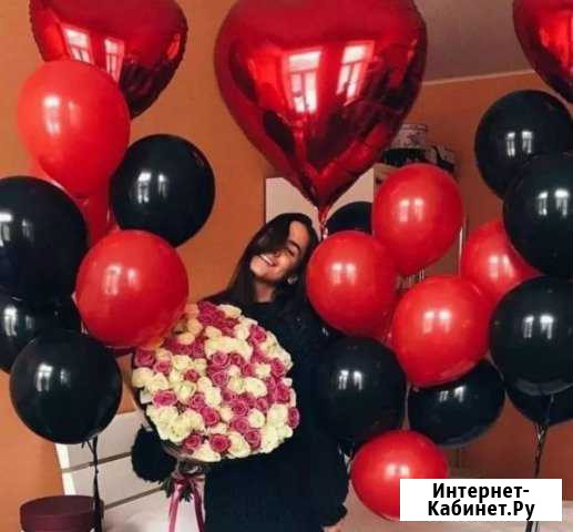 Букеты Розы Шары 51 роза 1500, 101 роза 2500 Краснодар - изображение 1