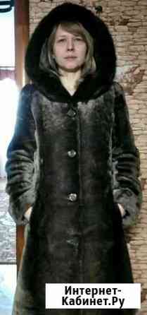 Шуба коричневый мутон Оренбург