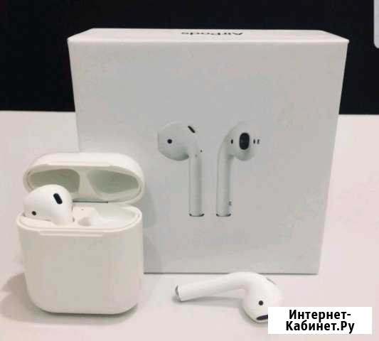 Беспроводные наушники Airpods 2 с чипом всплывающ Казань - изображение 1