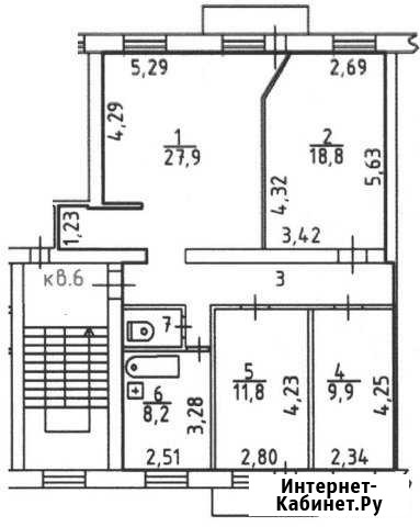 4-к квартира, 89 кв.м., 3/3 эт. Чайковский - изображение 1