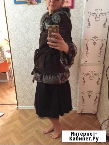 Короткая коричневая дубленка Екатеринбург - изображение 1