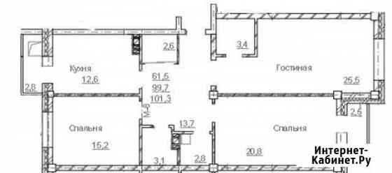 3-к квартира, 103.9 кв.м., 15/18 эт. Благовещенск