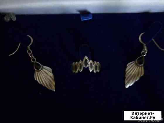 Серьги и колечко серебро Краснодар