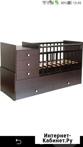 Детская кровать-трансформер с матрасом и бортиками Благовещенск - изображение 1