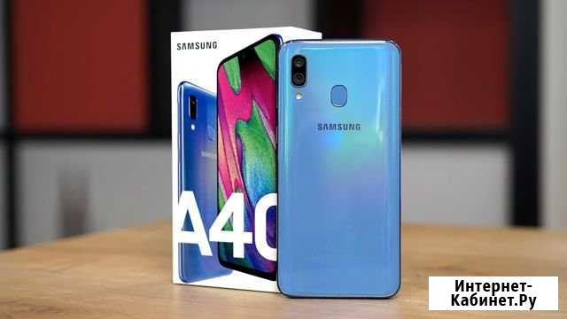 SAMSUNG Galaxy A40. Новый. Голубой Барнаул - изображение 1