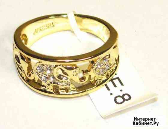Позолоченное кольцо с фианитами Белгород