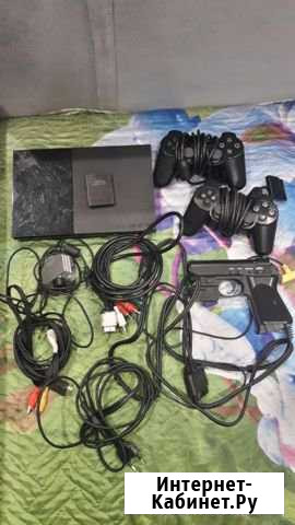 Sony PS2 +Eye Toy camera+ пистолет Йошкар-Ола - изображение 1