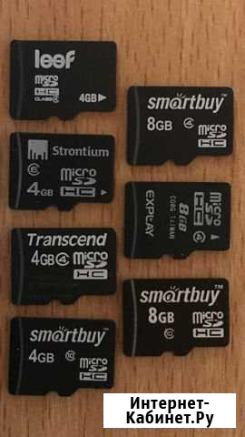 Флешки/карты памяти micro sd 4-8 Gb Северодвинск - изображение 1