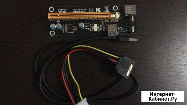 PCI Express Райзер\Riser molex, Черный Краснодар - изображение 1