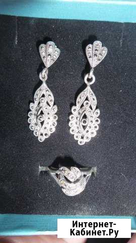 Комплект из капельного серебра Краснодар - изображение 1