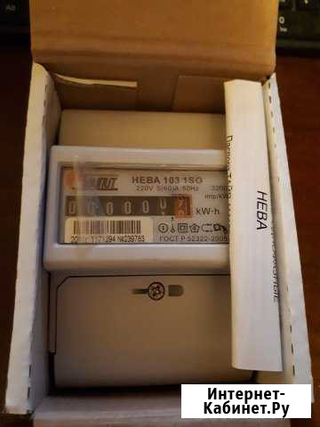 Счётчик однофазный Нева 103 1SO новый Череповец - изображение 1