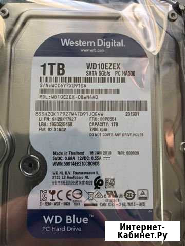 Новый жесткий диск 1тб WD10ezex Иркутск - изображение 1