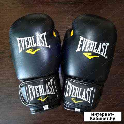 Боксерские перчатки Everlast кожа Барнаул