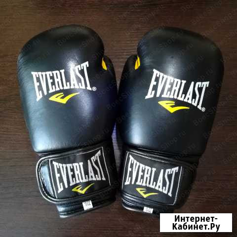 Боксерские перчатки Everlast кожа Барнаул - изображение 1