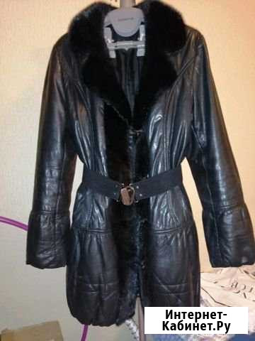 Куртка кожаная утепленная 44-46 р Чита - изображение 1