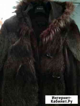 Кожанная куртка с лисой+меховой жилет из нутрии Новосибирск