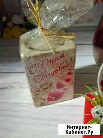 Керамическая подставка- С Днем Свадьбы(для свечи Ростов-на-Дону