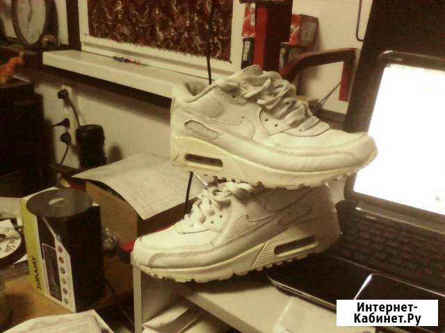 Кроссовки nike AIR MAX кожа белая р37стелька-23см Сочи - изображение 1