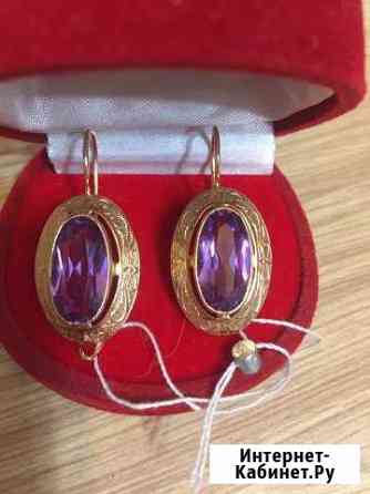 Золотые серьги проба 583 звезда Екатеринбург