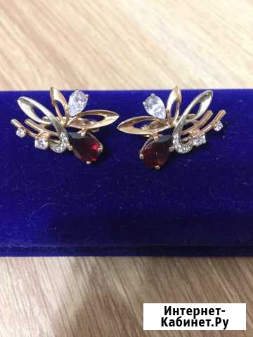 Золотые серьги 585 пробы Екатеринбург - изображение 1