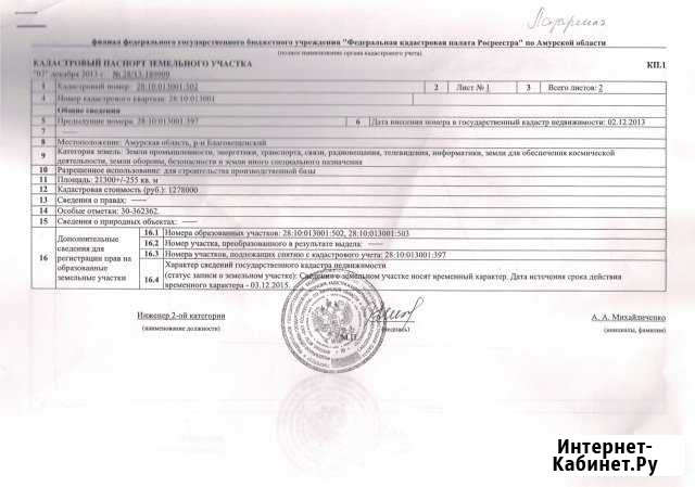 Участок 2.13 га (промназначения) Благовещенск - изображение 1