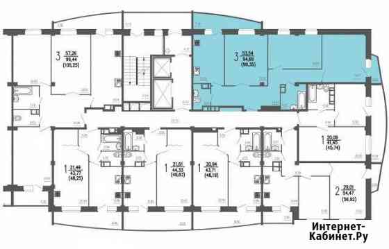 3-к квартира, 99.4 кв.м., 14/15 эт. Брянск
