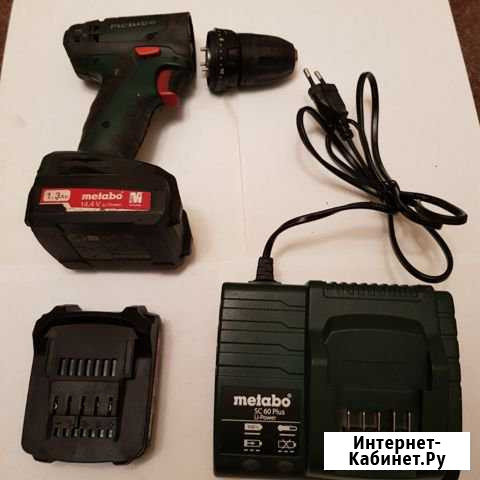 Продам по запчастям шуруповерт Metabo 14,4в1.3 А.ч Чита - изображение 1