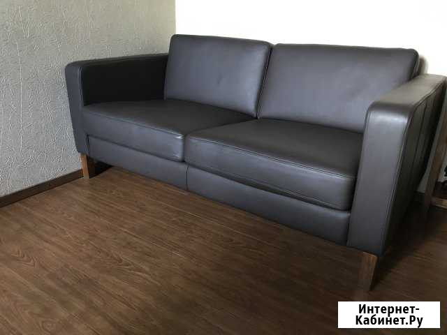Диван и кресло кожаные карлстад IKEA Березовский - изображение 1