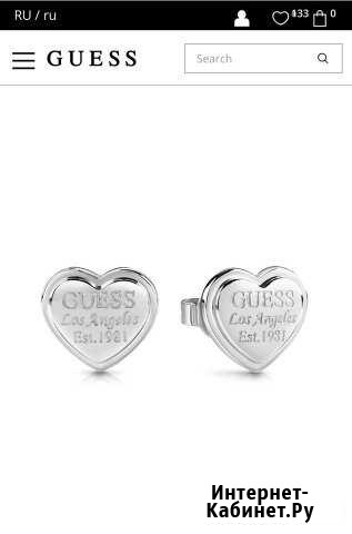 Брендовые серьги guess Сыктывкар - изображение 1