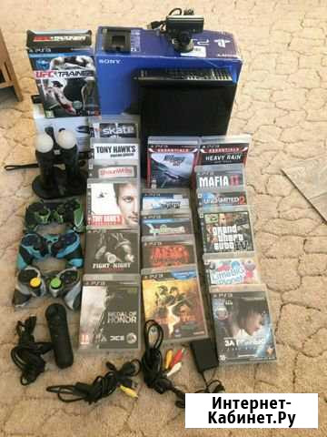 Sony playstation 3 slim 500 gb + камера + 2 move + Норильск - изображение 1