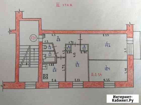 3-к квартира, 51.5 кв.м., 3/5 эт. Вычегодский