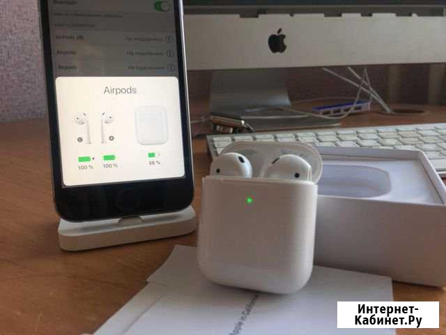 AirPods2 аналог. Датчики приближения Гарантия 30д Краснодар - изображение 1